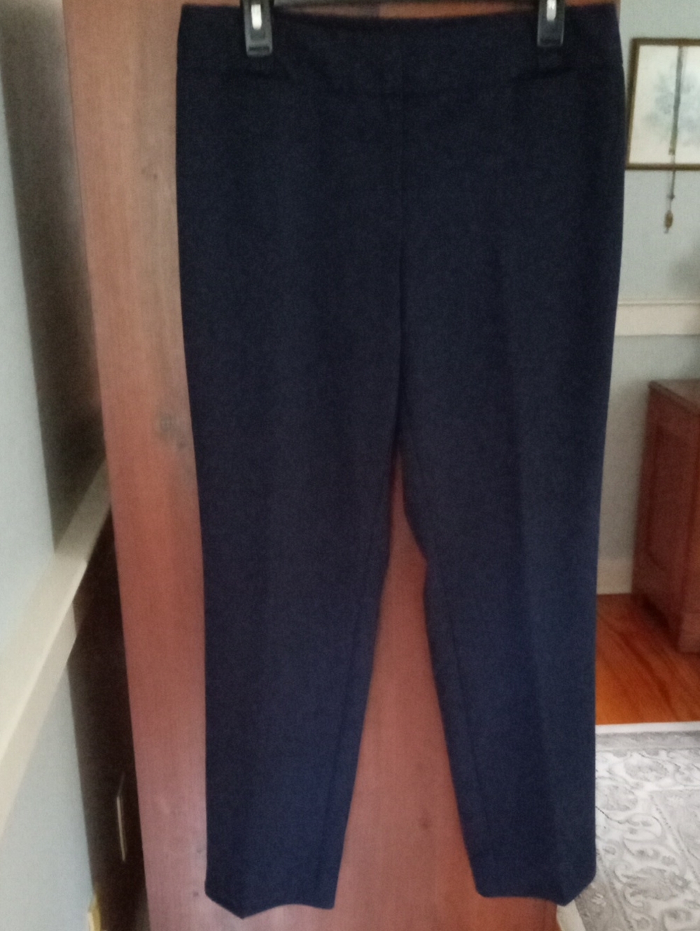Anne Klein Navy Straight-Leg Dress Pants